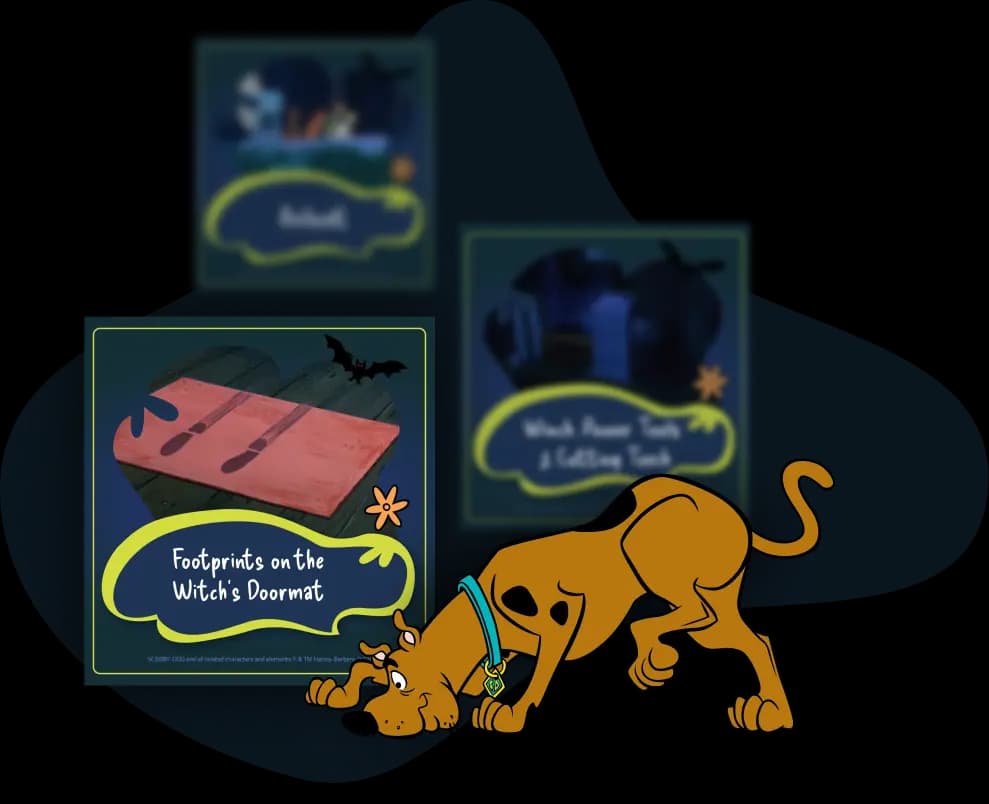Scooby-Doo in-app clues and rewards