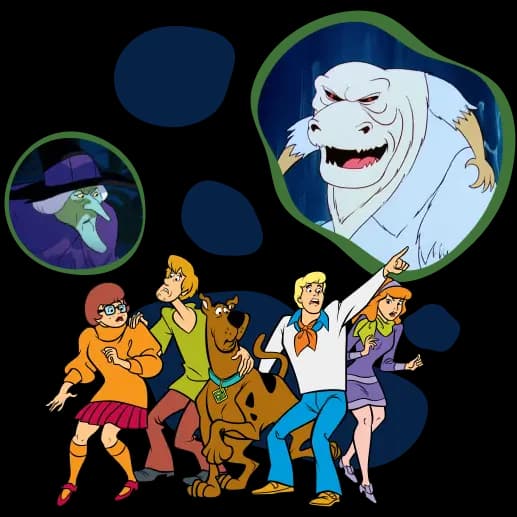 Two Scooby-Doo mystery routes