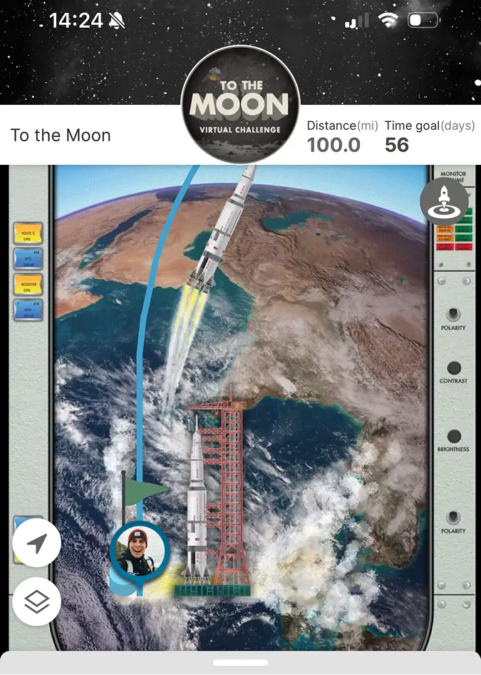 Virtually travel through space history