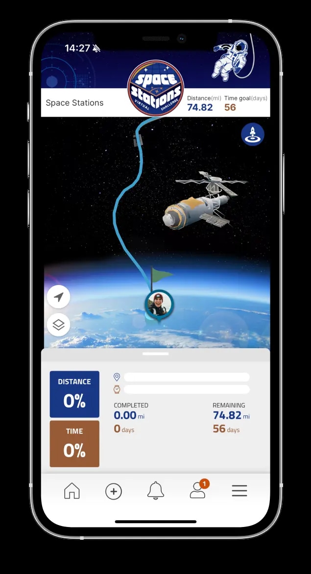 Virtually travel through space history