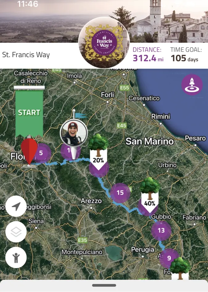 Virtually travel to Saint Francis Way