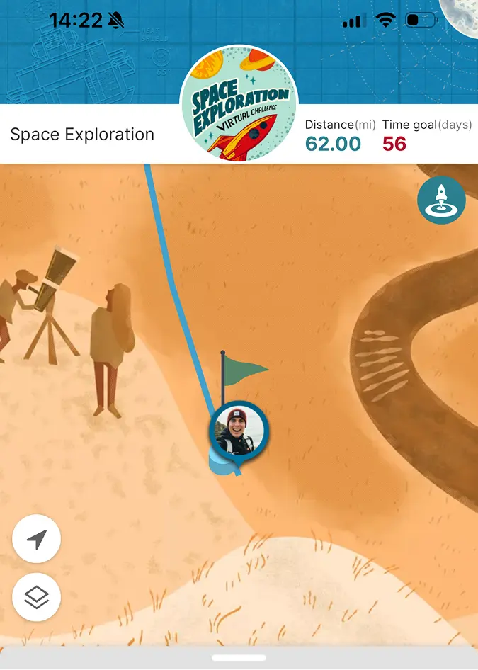 Virtually travel through space history