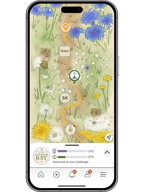 Virtually travel across an illustrated map
