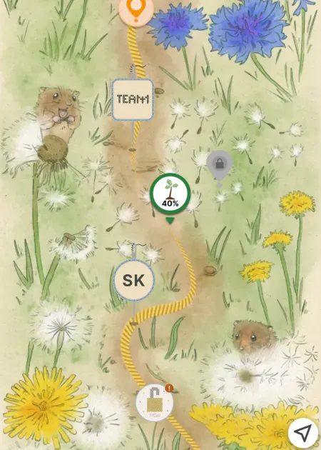 Virtually travel across an illustrated map