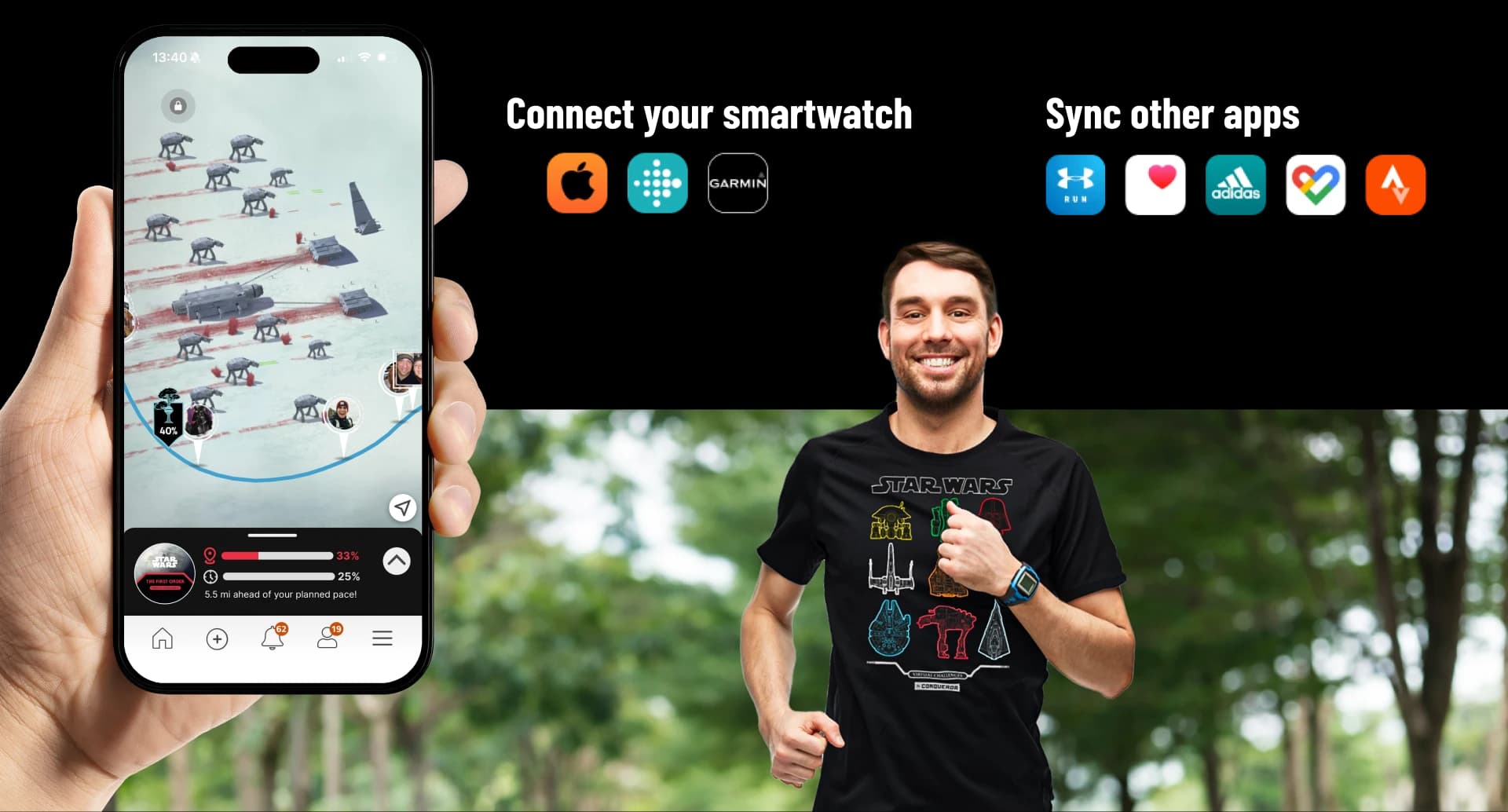 STAR WARS Virtual Challenge App Connection