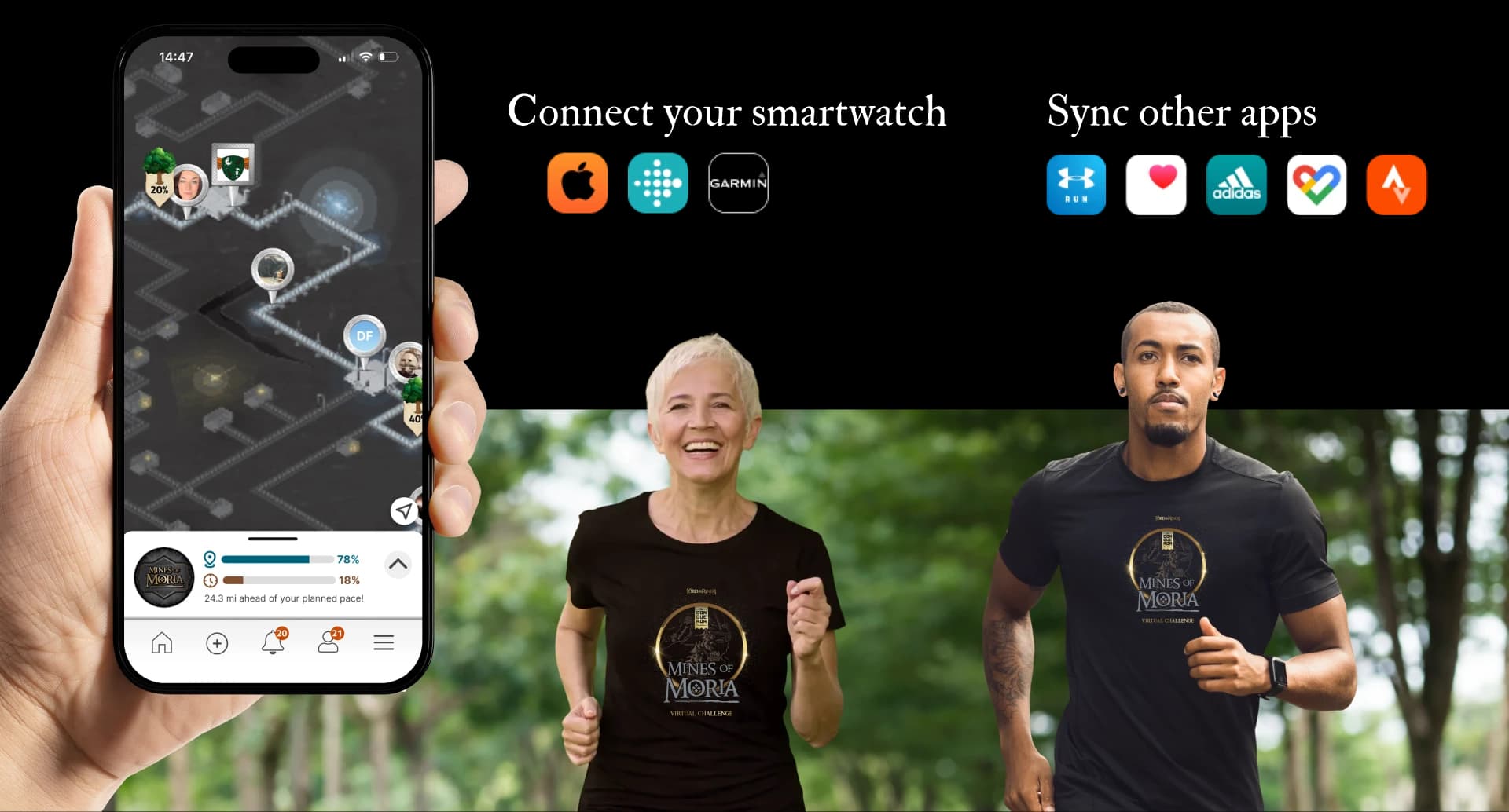 Track your journey across Middle-earth with the Conqueror app