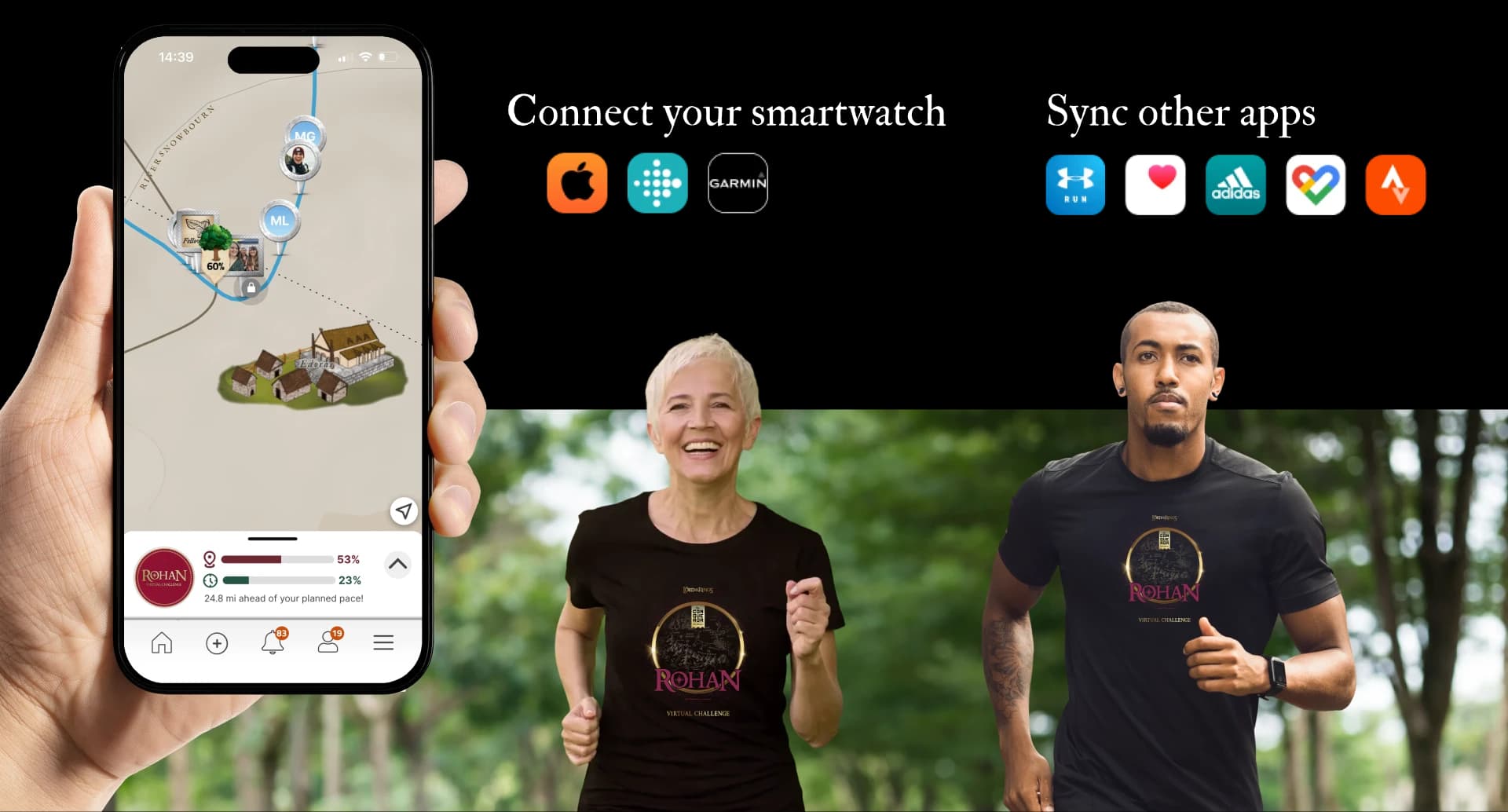 Track your journey across Middle-earth with the Conqueror app