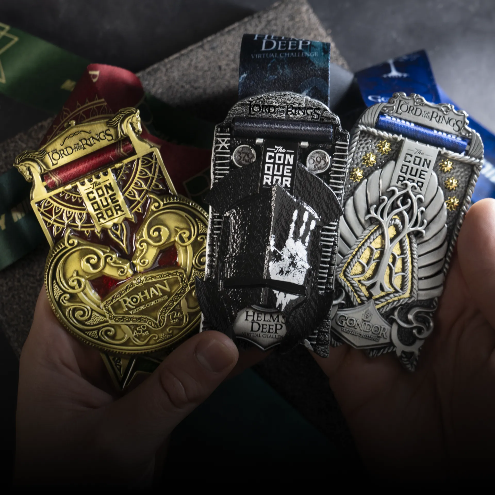 The three medals in the Return of the King collection