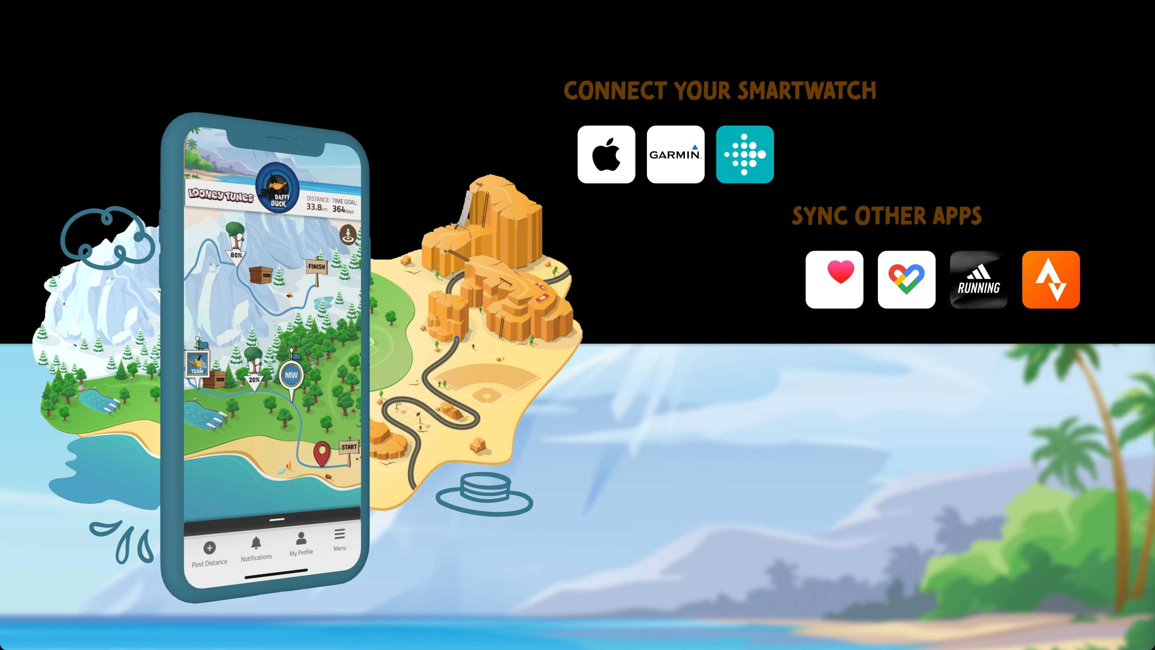 Track your Daffy Duck challenge progress in the Conqueror app