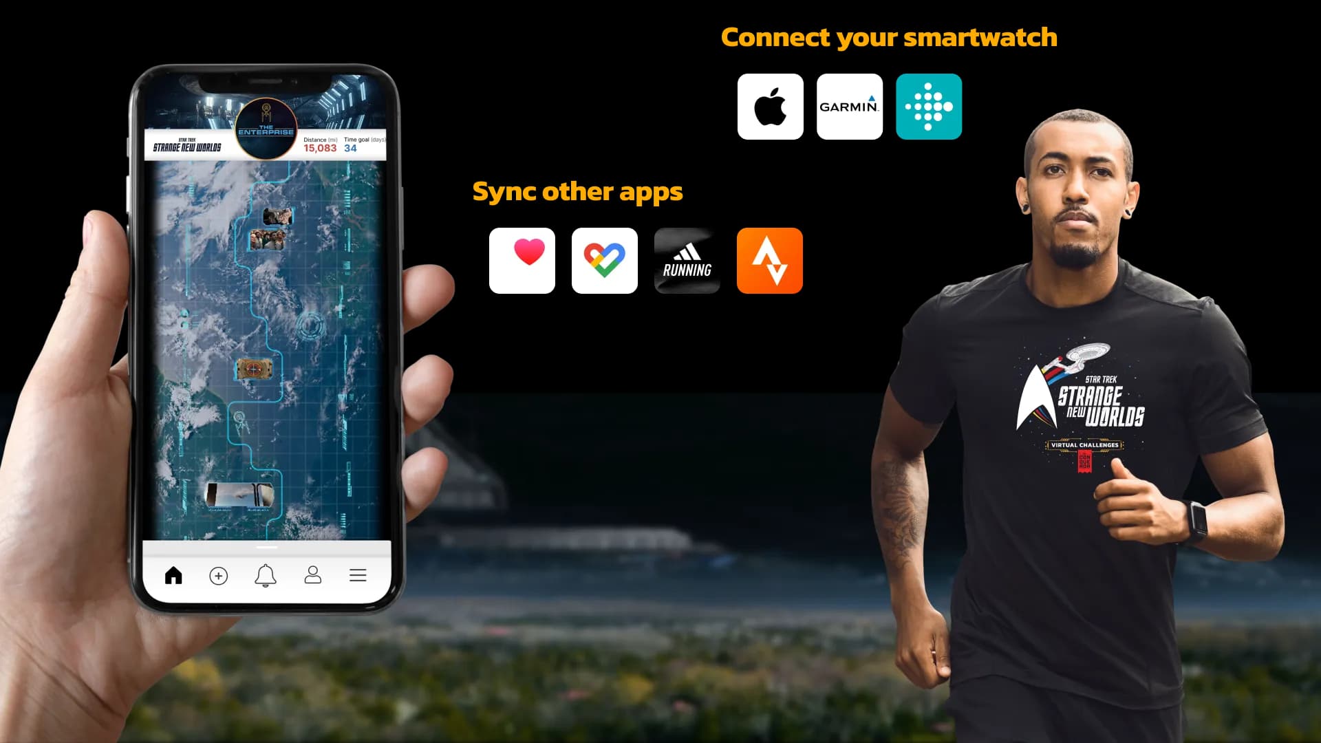 Track your Star Trek challenge progress in the Conqueror app