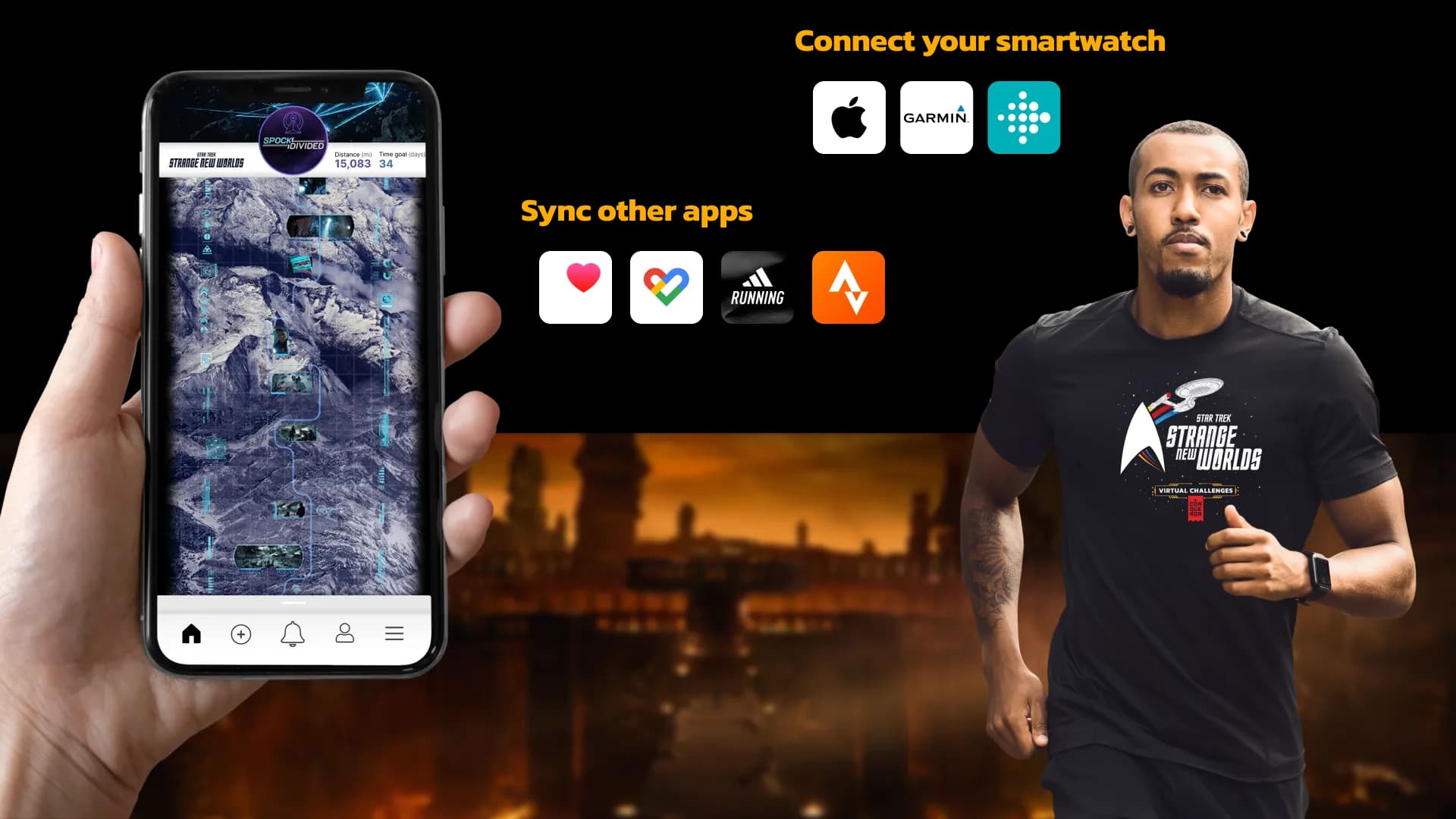 Track your progress on the Spock Divided route