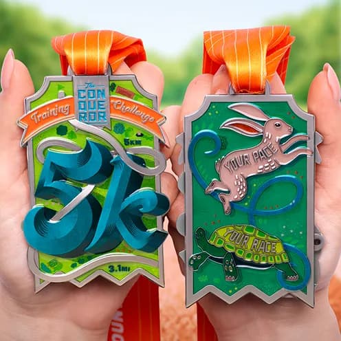Conqueror 5K Training medal
